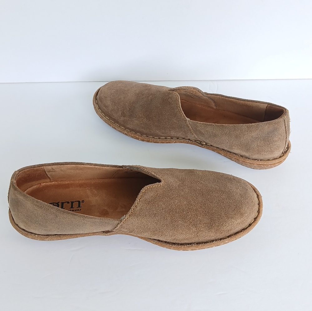 Born Naya Nubuck Leather Loafer Slip On Flat - Picture 3 of 7